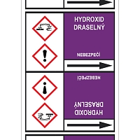 Značení potrubí, hydroxid draselný